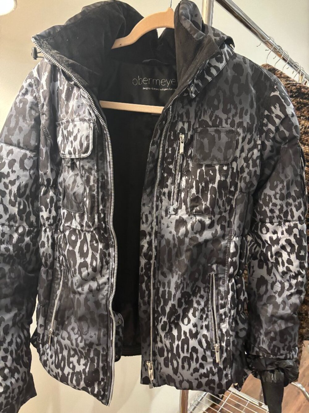 Obermeyer Leopard Print Ski Jacket